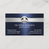 Carte De Rendez-vous Soins dentaires Dentist Silver Bleu Marine (Devant)