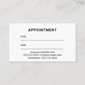 Carte De Rendez-vous Soins dentaires Dentist Tooth & Bubles Chalkboard  (Dos)