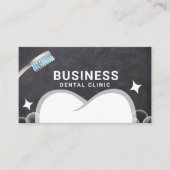 Carte De Rendez-vous Soins dentaires Dentist Tooth & Bubles Chalkboard  (Devant)