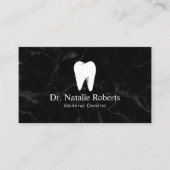 Carte De Rendez-vous Soins dentaires Logo dentaire Marbre foncé Dentist (Devant)