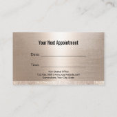 Carte De Rendez-vous Soins dentaires Logo dentaire Moderne Gold Dentist (Dos)