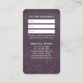 Carte De Rendez-vous Soins dentaires modernes Dentiste Nomination Purpl (Dos)