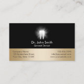 Carte De Rendez-vous Soins dentaires Noir & Or Dents Glowoth Rendez vou (Devant)