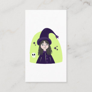 Carte De Rendez-vous Sorcière charmante en colère mignonne