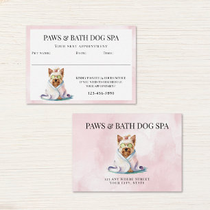 Carte De Rendez-vous SPA aquarelle pour chien adorable