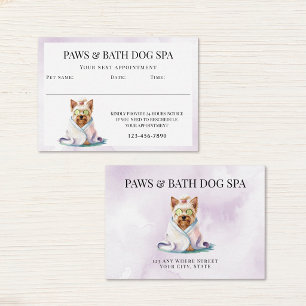 Carte De Rendez-vous SPA aquarelle pour chien adorable