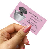 Carte de rendez-vous Spa de chien de taille rose