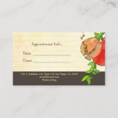 Carte de rendez-vous Spa de massage de grenade (Dos)