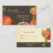 Carte de rendez-vous Spa de massage de grenade (Devant / Derrière)