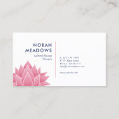 Carte De Rendez-vous Spa de massage Lotus rose (Dos)