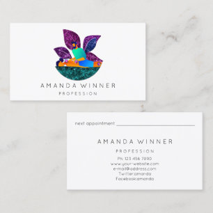 Carte De Rendez-vous Spa de massage Wellness Logo personnalisé Lotus