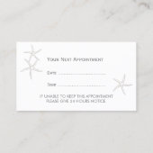 Carte De Rendez-vous Spa de plage & Starfish & salon de beauté (Dos)