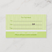 Carte De Rendez-vous Spa du chien Shih Tzu Concomber Nomination (Dos)