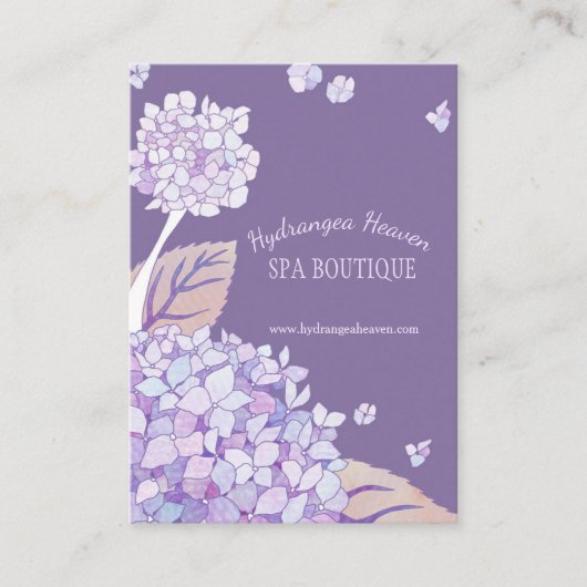 Carte de rendez-vous Spa Lush Hydrangeas (Devant)