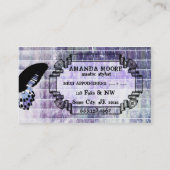 Carte De Rendez-vous spa pourpre grunge de coiffeur de ciseaux de (Dos)