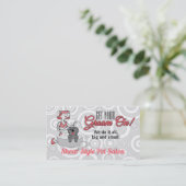 Carte De Rendez-vous Spa Rose Doggie Groom On Pet Grossing (Debout devant)