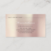 Carte De Rendez-vous Spark Parties scintillant Rose Spark Nails Artiste (Dos)