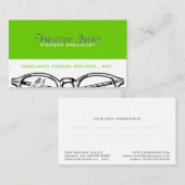 Carte De Rendez-vous Spectacles Vêtements d'oeil Vision optique avec ra (Devant / Derrière)
