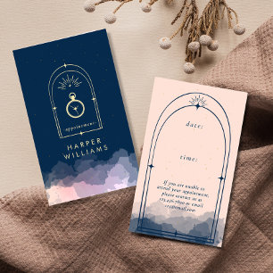 Carte De Rendez-vous Stars célestes Tarot Hair Styliste Beauté