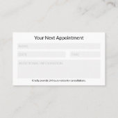 Carte De Rendez-vous Stéthoscope avec cœur avec section de notes Médica (Dos)