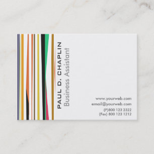 Carte De Rendez-vous Stripes Coloré Consultant d'affaires abordable