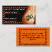 Carte De Rendez-vous Studio de tatouage (Devant / Derrière)