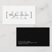 Carte De Rendez-vous Studio Zen | Méditation | Studio Yoga (Devant / Derrière)