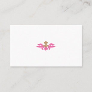 Carte De Rendez-vous Style Décor, Rose Chaud, Laiton Antique