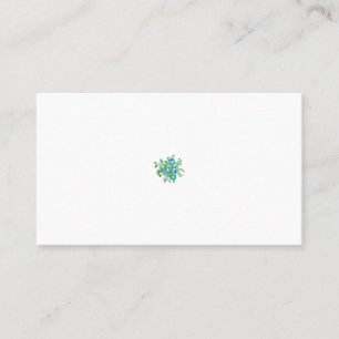 Carte De Rendez-vous Style Décoratif, Crème Menthe, Bleu Fontaine, Turq