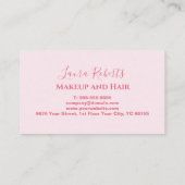 Carte De Rendez-vous Style Professionnel Rose Clair (Dos)