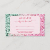 Carte De Rendez-vous Style Professionnel Rose Clair (Devant)
