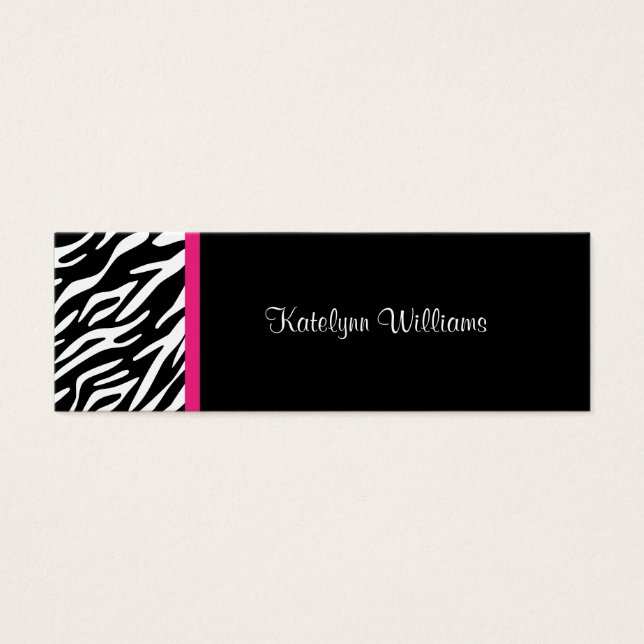 Carte de rendez-vous stylish Zebra (Devant)
