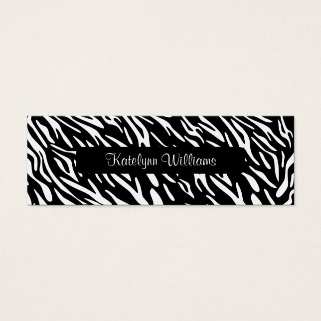 Carte de rendez-vous stylish Zebra (Devant)