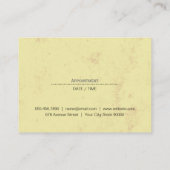 Carte De Rendez-vous Styliste Chic Salon (Dos)