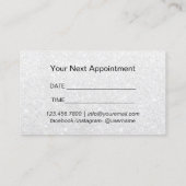 Carte De Rendez-vous Styliste de cheveux ciseaux modernes Marine Blue R (Dos)