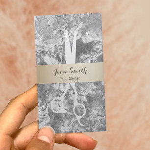 Carte De Rendez-vous Styliste de cheveux Gold Striped Marble Stone Nomi