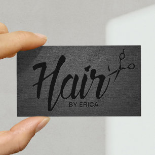 Carte De Rendez-vous Styliste de cheveux Script tendance Noir rendez-vo