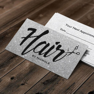 Carte De Rendez-vous Styliste de cheveux Typographie Parties scintillan