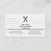 Carte De Rendez-vous Sur mesure ou fabricant de vêtements (Dos)