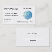 Carte De Rendez-vous Symbole de tourbillonnement de Yinyang (la terre) (Devant / Derrière)