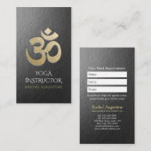 Carte De Rendez-vous Symbole OM incorporé YOGA - Nomination d'instructe (Devant / Derrière)