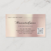 Carte De Rendez-vous Syringe Rose Parties scintillant Botox Injections  (Dos)