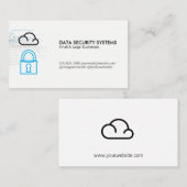 Carte De Rendez-vous Systèmes de sécurité des données | Stockage cloud (Devant / Derrière)