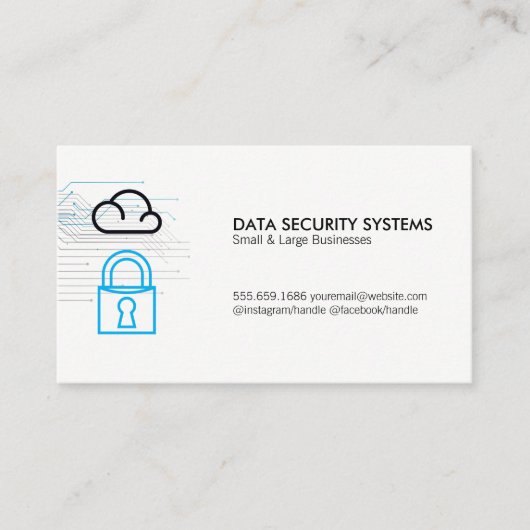 Carte De Rendez-vous Systèmes de sécurité des données | Stockage cloud (Devant)