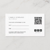 Carte De Rendez-vous Technicien de ongles de Tarot Business & Rendez-vo (Dos)