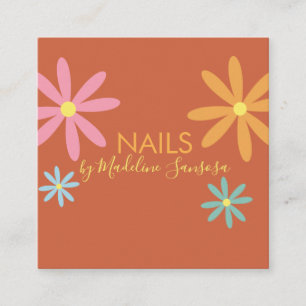 Carte De Rendez-vous Technicienne en onglerie florale Groovy