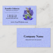 Carte De Rendez-vous Texas State Mockingbird & Bluebonnet Flower (Devant / Derrière)