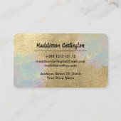 Carte De Rendez-vous Texture Parties scintillant Or Et Iridescente (Dos)