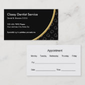 Carte De Rendez-vous Thème de dentiste chic (Devant / Derrière)