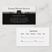Carte De Rendez-vous Thème Dentiste haut de gamme (Devant / Derrière)